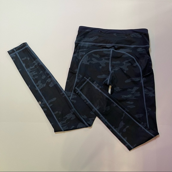 Lululemon Speed Tight II Heathered Texture Lotus Camo Oil Slick Blue/Inkwell S 6 - Picture 4 of 17